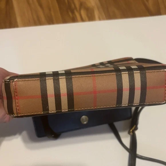 Burberry Brown and Black Plaid Crossbody Bag - Picture 8 of 8
